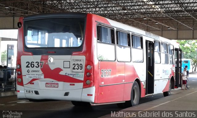 Expresso CampiBus 2637 na cidade de Campinas, São Paulo, Brasil, por Matheus Gabriel dos Santos. ID da foto: 5827805.