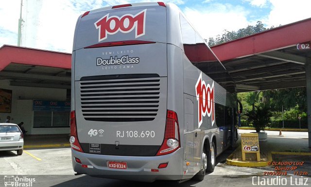 Auto Viação 1001 RJ 108.690 na cidade de Queluz, São Paulo, Brasil, por Claudio Luiz. Número da foto: #5827184.