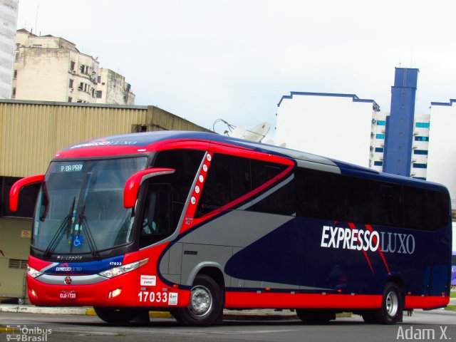 Expresso Luxo 17033 na cidade de Santos, São Paulo, Brasil, por Adam Xavier Rodrigues Lima. ID da foto: 5827824.