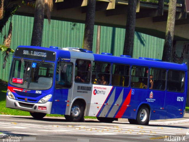 BR Mobilidade Baixada Santista 8210 na cidade de Santos, São Paulo, Brasil, por Adam Xavier Rodrigues Lima. Número da foto: #5827787.