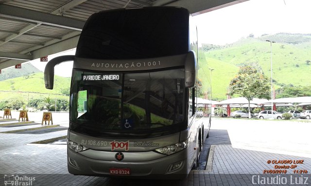 Auto Viação 1001 RJ 108.690 na cidade de Queluz, São Paulo, Brasil, por Claudio Luiz. Número da foto: #5827182.