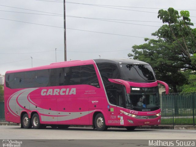 Viação Garcia 7239 na cidade de São Paulo, São Paulo, Brasil, por Matheus Souza. ID da foto: 5828266.