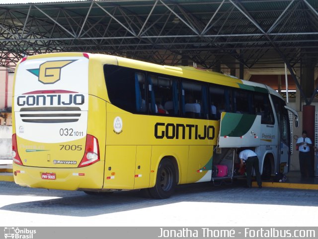 Empresa Gontijo de Transportes 7005 na cidade de Sobral, Ceará, Brasil, por Jonatha Thomé. Número da foto: #5830502.