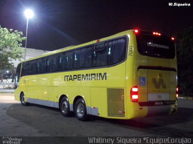 Viação Itapemirim 7001 na cidade de Vitória, Espírito Santo, Brasil, por Whitiney Siqueira. Número da foto: #5829038.