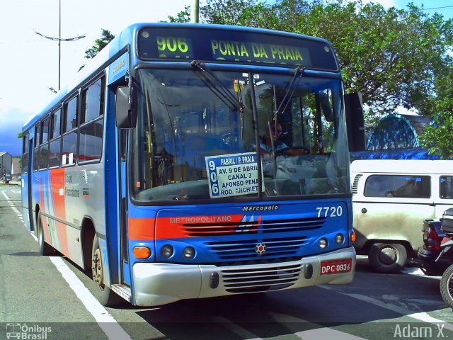 Viação Piracicabana 7720 na cidade de Santos, São Paulo, Brasil, por Adam Xavier Rodrigues Lima. ID da foto: 5830732.