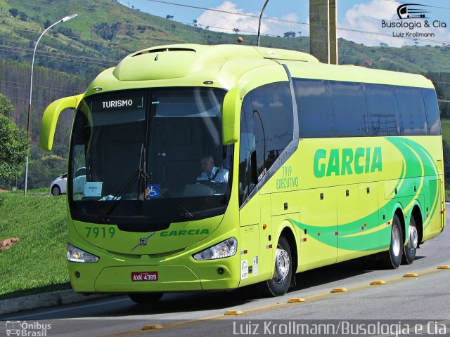 Viação Garcia 7919 na cidade de Aparecida, São Paulo, Brasil, por Luiz Krolman. ID da foto: 5828639.