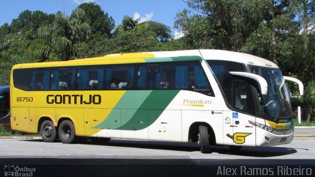 Empresa Gontijo de Transportes 18750 na cidade de Taubaté, São Paulo, Brasil, por Alex Ramos Ribeiro. ID da foto: 5831010.