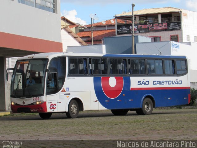 Viação São Cristóvão 2180 na cidade de Lavras, Minas Gerais, Brasil, por Marcos de Alcantara Pinto. ID da foto: 5833681.