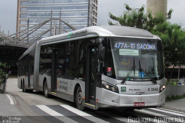 Via Sul Transportes Urbanos 5 3542 na cidade de São Paulo, São Paulo, Brasil, por Rodrigo  Aparecido. Número da foto: #5835041.