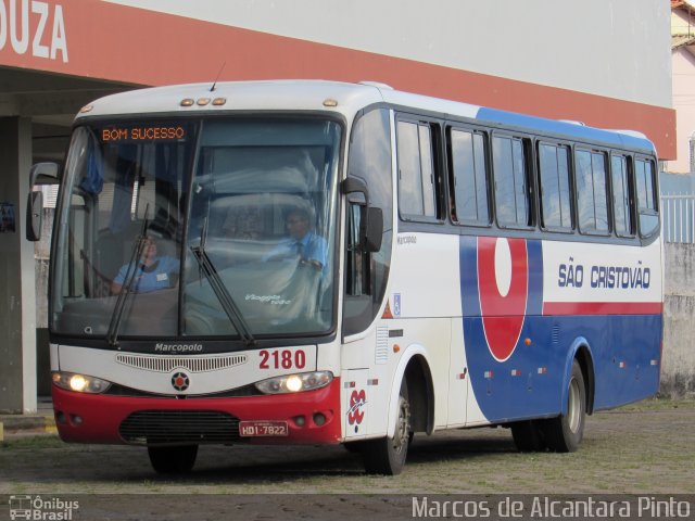 Viação São Cristóvão 2180 na cidade de Perdões, Minas Gerais, Brasil, por Marcos de Alcantara Pinto. ID da foto: 5833683.