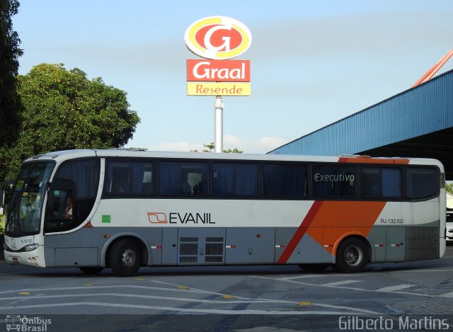 Evanil Transportes e Turismo RJ 132.102 na cidade de Resende, Rio de Janeiro, Brasil, por Gilberto Martins. Número da foto: #5837265.