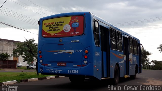 TCPP - Transporte Coletivo Presidente Prudente 18804 na cidade de Presidente Prudente, São Paulo, Brasil, por Silvio  Cesar Cardoso. ID da foto: 5836007.