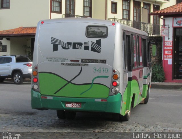 Turin Transportes 3410 na cidade de Ouro Preto, Minas Gerais, Brasil, por Carlos  Henrique. Número da foto: #5837055.