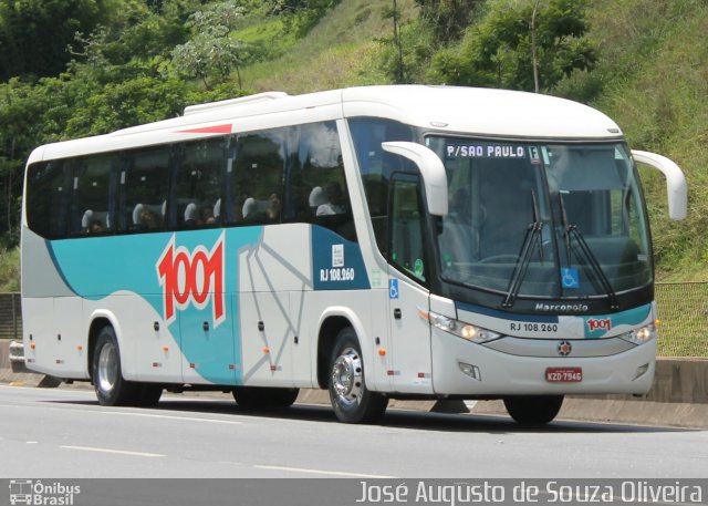 Auto Viação 1001 RJ 108.260 na cidade de Piraí, Rio de Janeiro, Brasil, por José Augusto de Souza Oliveira. ID da foto: 5838061.