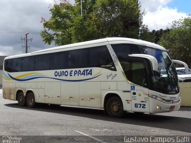 Viação Ouro e Prata 672 na cidade de Mafra, Santa Catarina, Brasil, por Gustavo Campos Gatti. ID da foto: 5837453.