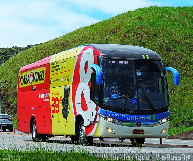 UTIL - União Transporte Interestadual de Luxo 9405 na cidade de Petrópolis, Rio de Janeiro, Brasil, por Victor Henrique. ID da foto: 5839023.