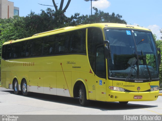 Viação Itapemirim 5813 na cidade de São Paulo, São Paulo, Brasil, por Flávio Eduardo. ID da foto: 5781539.