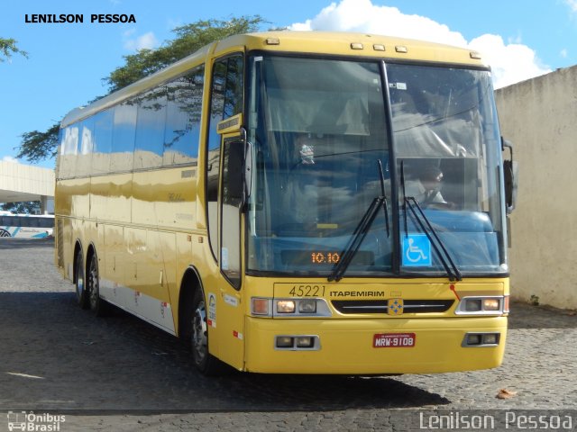 Viação Itapemirim 45221 na cidade de Caruaru, Pernambuco, Brasil, por Lenilson da Silva Pessoa. ID da foto: 5841907.