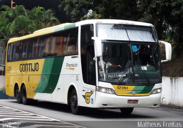 Empresa Gontijo de Transportes 12310 na cidade de Volta Redonda, Rio de Janeiro, Brasil, por Matheus Freitas. ID da foto: 5842209.