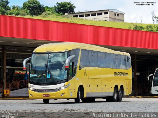 Viação Itapemirim 60801 na cidade de João Monlevade, Minas Gerais, Brasil, por Antonio Carlos Fernandes. ID da foto: 5842264.