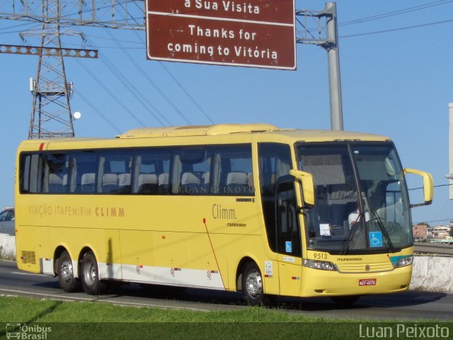 Viação Itapemirim 9513 na cidade de Vitória, Espírito Santo, Brasil, por Luan Peixoto. Número da foto: #5845439.