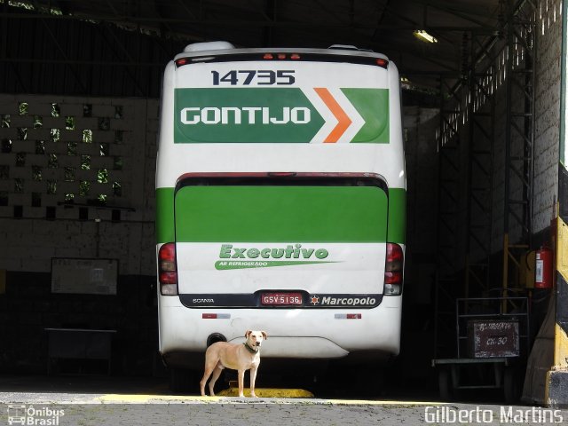 Empresa Gontijo de Transportes 14735 na cidade de Manhuaçu, Minas Gerais, Brasil, por Gilberto Martins. ID da foto: 5845162.