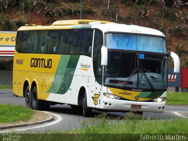 Empresa Gontijo de Transportes 14880 na cidade de Manhuaçu, Minas Gerais, Brasil, por Gilberto Martins. ID da foto: 5845241.