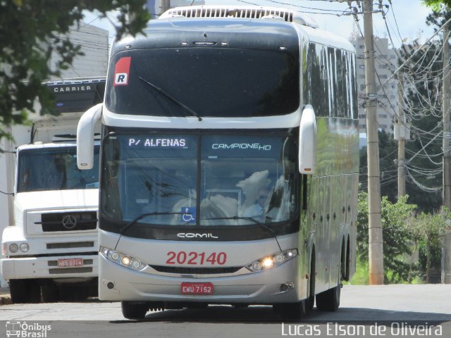 Viação Santa Cruz 202140 na cidade de Alfenas, Minas Gerais, Brasil, por Lucas Elson de Oliveira. Número da foto: #5844626.