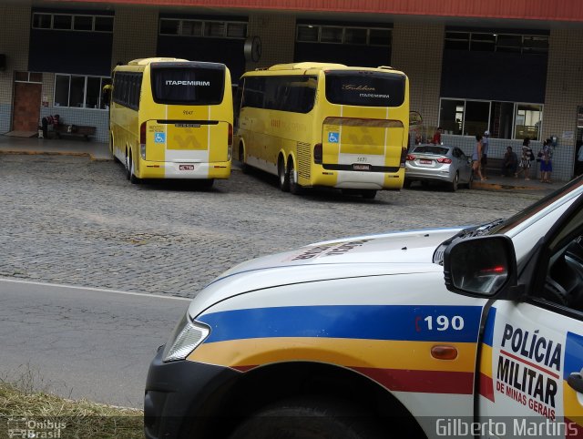 Viação Itapemirim 9047 na cidade de Manhuaçu, Minas Gerais, Brasil, por Gilberto Martins. Número da foto: #5784189.