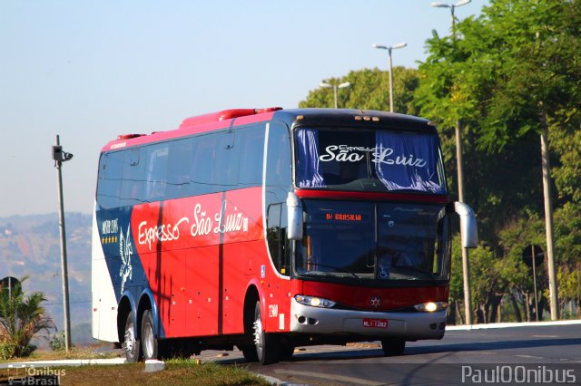 Expresso São Luiz 7300 na cidade de Brasília, Distrito Federal, Brasil, por Paulo Camillo Mendes Maria. Número da foto: #5783925.