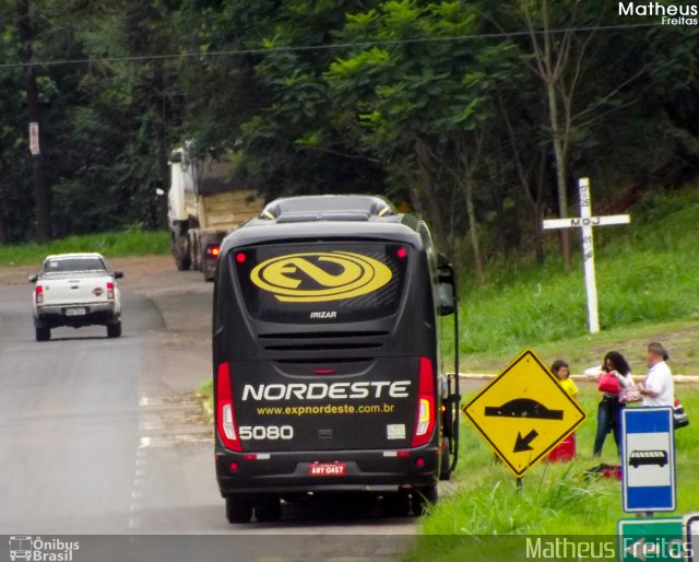 Expresso Nordeste 5080 na cidade de Nova Tebas, Paraná, Brasil, por Matheus Freitas. ID da foto: 5787891.