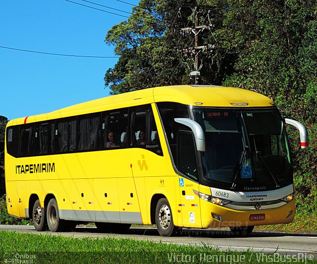 Viação Itapemirim 60683 na cidade de Petrópolis, Rio de Janeiro, Brasil, por Victor Henrique. Número da foto: #5791007.
