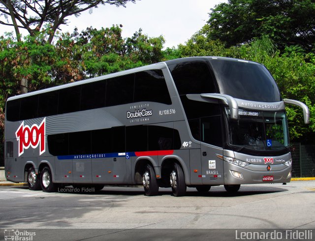 Auto Viação 1001 RJ 108.516 na cidade de São Paulo, São Paulo, Brasil, por Leonardo Fidelli. Número da foto: #5791101.