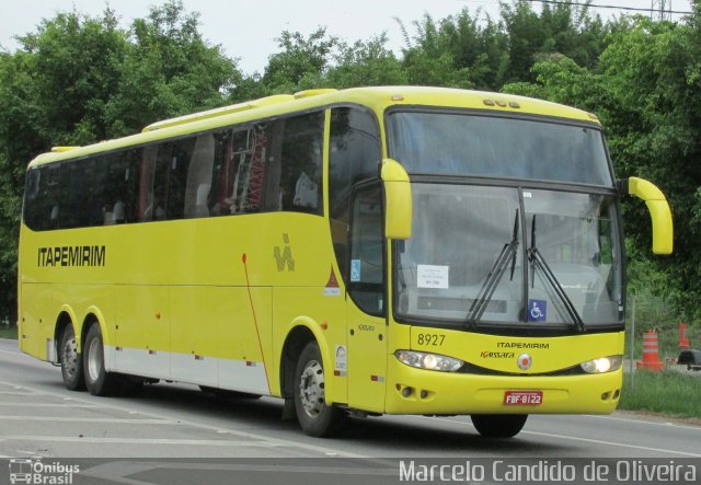 Viação Itapemirim 8927 na cidade de Rio Bonito, Rio de Janeiro, Brasil, por Marcelo Candido de Oliveira. ID da foto: 5791213.