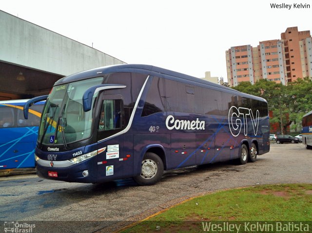 Viação Cometa 11403 na cidade de Sorocaba, São Paulo, Brasil, por Weslley Kelvin Batista. ID da foto: 5792141.