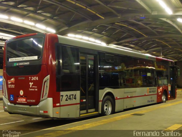 Viação Campo Belo 7 2474 na cidade de São Paulo, São Paulo, Brasil, por Fernando Santos. Número da foto: #5793669.