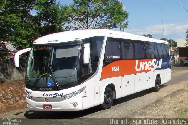 Unesul de Transportes 4184 na cidade de Cachoeira do Sul, Rio Grande do Sul, Brasil, por Daniel Espindola Dorneles. ID da foto: 5794498.