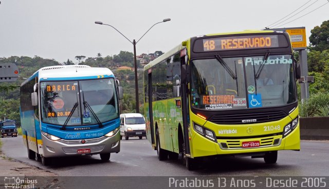 Viação Pendotiba 2.1.048 na cidade de São Gonçalo, Rio de Janeiro, Brasil, por Cristiano Soares da Silva. ID da foto: 5795215.