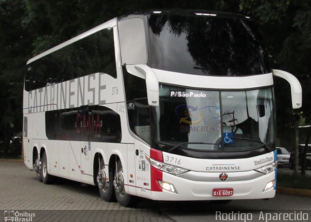 Auto Viação Catarinense 3716 na cidade de São Paulo, São Paulo, Brasil, por Rodrigo  Aparecido. Número da foto: #5795187.