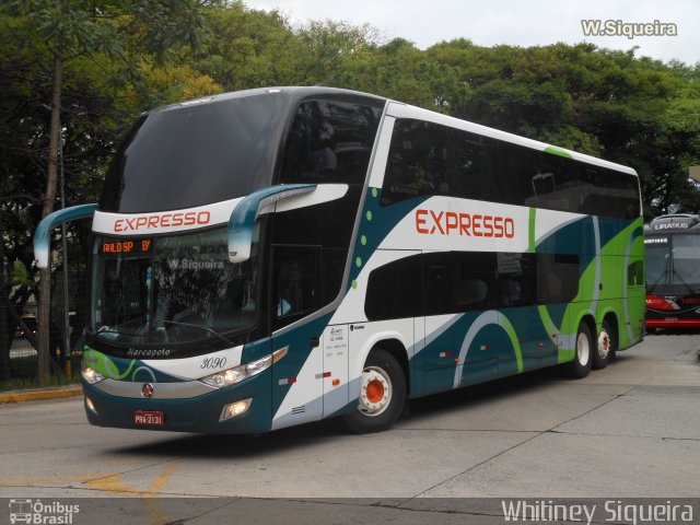 Expresso Transporte e Turismo Ltda. 3090 na cidade de São Paulo, São Paulo, Brasil, por Whitiney Siqueira. Número da foto: #5846604.