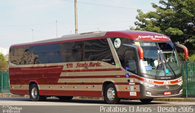 Santa Maria Fretamento e Turismo > Transportes Santa Maria(SP) 510 na cidade de São Paulo, São Paulo, Brasil, por Cristiano Soares da Silva. Número da foto: #5846838.