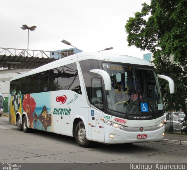 Eucatur - Empresa União Cascavel de Transportes e Turismo 4735 na cidade de São Paulo, São Paulo, Brasil, por Rodrigo  Aparecido. Número da foto: #5847946.