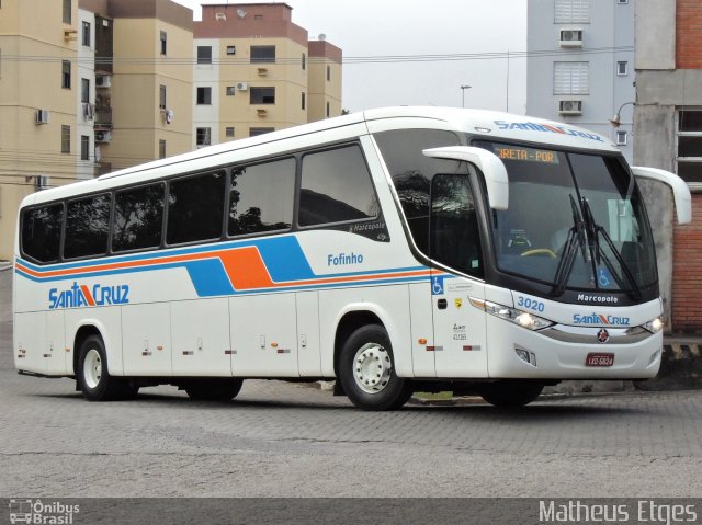 VUSC - Viação União Santa Cruz 3020 na cidade de Santa Maria, Rio Grande do Sul, Brasil, por Matheus Etges. Número da foto: #5867459.