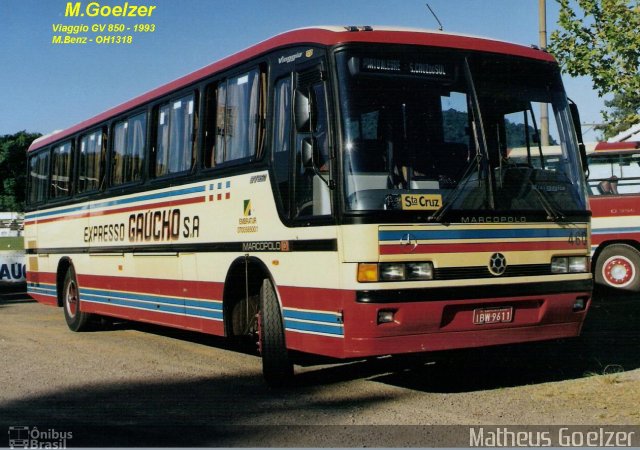 Expresso Gaucho 460 na cidade de Santa Cruz do Sul, Rio Grande do Sul, Brasil, por Matheus Goelzer. ID da foto: 5872135.