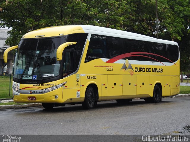 Ouro de Minas Transportes e Turismo 1303 na cidade de Vitória, Espírito Santo, Brasil, por Gilberto Martins. Número da foto: #5872038.