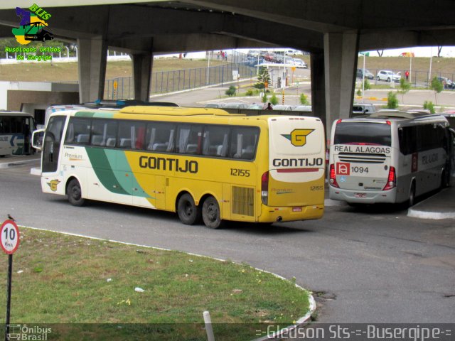 Empresa Gontijo de Transportes 12155 na cidade de Aracaju, Sergipe, Brasil, por Gledson Santos Freitas. ID da foto: 5870546.