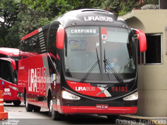 Lirabus 14103 na cidade de São Paulo, São Paulo, Brasil, por Rodrigo  Aparecido. Número da foto: #5871611.