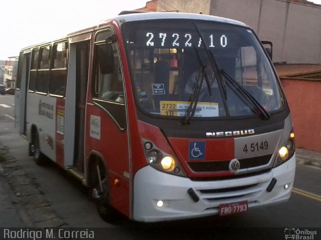 Allibus Transportes 4 5149 na cidade de São Paulo, São Paulo, Brasil, por Jonathan  Aguiar Correa. Número da foto: #5872368.