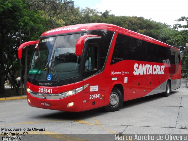 Viação Santa Cruz 205141 na cidade de São Paulo, São Paulo, Brasil, por Marco Aurélio de Oliveira. ID da foto: 5873010.