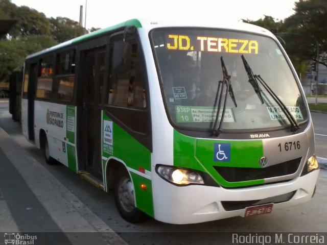 Transcooper > Norte Buss 1 6716 na cidade de São Paulo, São Paulo, Brasil, por Jonathan  Aguiar Correa. ID da foto: 5874132.